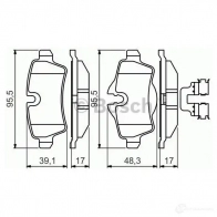 Тормозные колодки, комплект BOSCH 0986494645 24289 8424-D1309 1193483778 - Изображение 6