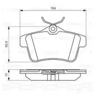 Тормозные колодки, комплект BOSCH BP1359 0986494437 342418 24922 - Изображение 5