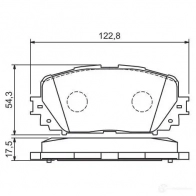 Тормозные колодки, комплект BOSCH BP1106 24451 0986494196 342184 - Изображение 5