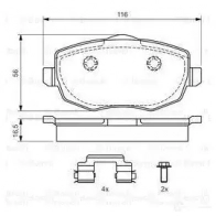 Тормозные колодки, комплект BOSCH BP934 0986424793 24 073 336465 - Изображение 6