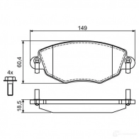 Тормозные колодки, комплект BOSCH 0986494724 BP297 1193484006 23279 - Изображение 4