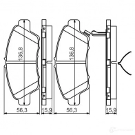 Тормозные колодки, комплект BOSCH 342526 BP1483 24979 0986494562 - Изображение 7