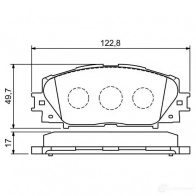 Тормозные колодки, комплект BOSCH 24347 342186 0986494198 8301-D1184 - Изображение 9