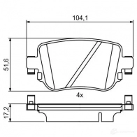 Тормозные колодки, комплект BOSCH 0986494797 BP1971 25109 1193484138 - Изображение 5