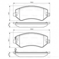 Тормозные колодки, комплект BOSCH 0986494357 7732D856 23638 342344 - Изображение 5