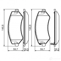 Тормозные колодки, комплект BOSCH 0986494357 7732D856 23638 342344 - Изображение 9