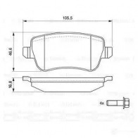 Тормозные колодки, комплект BOSCH 342123 BP1035 24348 0986494125 - Изображение 5