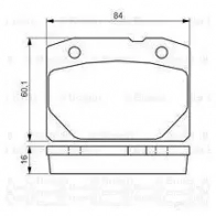 Тормозные колодки, комплект BOSCH 342531 BP1489 201 66 0986494568 - Изображение 5