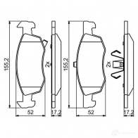 Тормозные колодки, комплект BOSCH 1193484207 0986494824 BP1998 22143 - Изображение 6