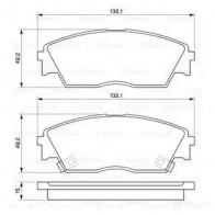 Тормозные колодки, комплект BOSCH 337741 0986460972 7263D373 21 323 - Изображение 5