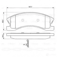 Тормозные колодки, комплект BOSCH 7846D945 336490 24083 0986424823 - Изображение 6