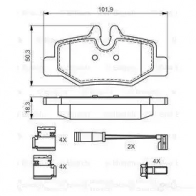 Тормозные колодки, комплект BOSCH 8828D1615 0986494603 24008 1193483634 - Изображение 5