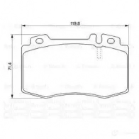 Тормозные колодки, комплект BOSCH 23271 336388 0986424705 7723D847; 7960D847 - Изображение 5