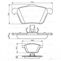 Тормозные колодки, комплект BOSCH 0986494159 7904-D1003 342156 241 41 - Изображение 5