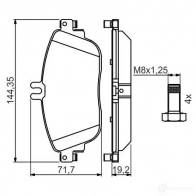 Тормозные колодки, комплект BOSCH 248 69 BP1507 342547 0986494662 - Изображение 6