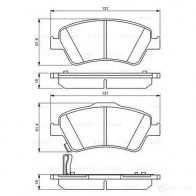 Тормозные колодки, комплект BOSCH 342247 0986494260 241 22 BP1132 - Изображение 5