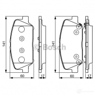 Тормозные колодки, комплект BOSCH E9 90R-02A1080/2787 342828 0986495337 BP1626 - Изображение 2