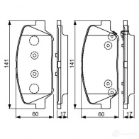 Тормозные колодки, комплект BOSCH E9 90R-02A1080/2787 342828 0986495337 BP1626 - Изображение 3