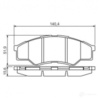 Тормозные колодки, комплект BOSCH Toyota Hilux 24567 BP1347 0986494425