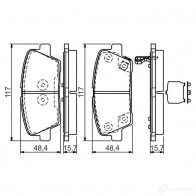 Тормозные колодки, комплект BOSCH TB3189 E9 90R - 01119/2799 0986tb3189 Hyundai Grand Santa Fe