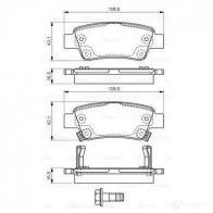 Тормозные колодки, комплект BOSCH 0986494329 BP1219 342316 24635 - Изображение 6