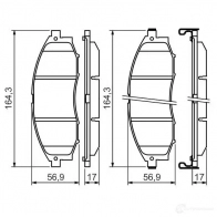 Тормозные колодки, комплект BOSCH 23970 7703D830 342150 0986494152 - Изображение 7