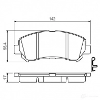 Тормозные колодки, комплект BOSCH 342467 24632 BP1420 0986494501 - Изображение 11