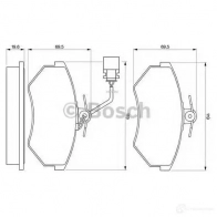 Тормозные колодки, комплект BOSCH 20 168 90R-010214/002 0986460948 337718 - Изображение 5