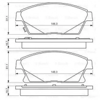Тормозные колодки, комплект BOSCH 25034 BP1356 0986494434 342415 - Изображение 6