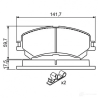 Тормозные колодки, комплект BOSCH 0986494720 24632 BP1735 1193483994 - Изображение 7