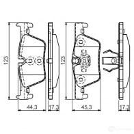 Тормозные колодки, комплект BOSCH 342518 25307 BP1475 0986494554 - Изображение 5