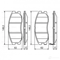 Тормозные колодки, комплект BOSCH 0986494250 342238 24510 8381-D1264 - Изображение 6