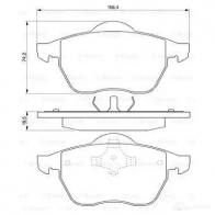 Тормозные колодки, комплект BOSCH 21 624 0986424481 336234 7434D555;7434D687;7710D687;7711D836 - Изображение 4