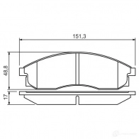 Тормозные колодки, комплект BOSCH BP161 23086 336162 0986424340 - Изображение 8