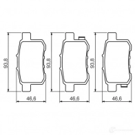 Тормозные колодки, комплект BOSCH 8447-D1338 24435 342325 0986494338 - Изображение 6