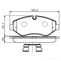 Тормозные колодки, комплект BOSCH 29192 BP1231 0986494582 1193483561 - Изображение 5