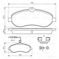 Тормозные колодки, комплект BOSCH 0986494163 342160 24608 BP1074 - Изображение 2