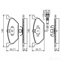 Тормозные колодки, комплект BOSCH 23187 0986495048 BP264 342619