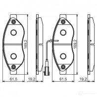 Тормозные колодки, комплект BOSCH 342663 24468 BP1550 0986495096 - Изображение 6