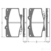 Тормозные колодки, комплект BOSCH 0986tb2238 D 502 7298 6013960 D 502 7298