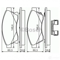 Тормозные колодки, комплект BOSCH BP1355 1193483775 0986494644 25031 - Изображение 3