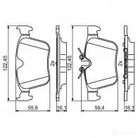 Тормозные колодки, комплект BOSCH 0986494819 22141 1193484192 BP1993 - Изображение 8
