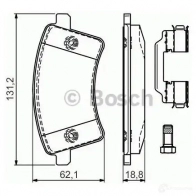 Тормозные колодки, комплект BOSCH BP1222 0986494612 1193483665 24693 - Изображение 5
