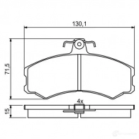 Тормозные колодки, комплект BOSCH 20741 0986494866 1193484318 BP2040 - Изображение 5