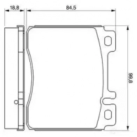 Тормозные колодки, комплект BOSCH 7440D561; 7457D577 337745 21 303 0986460976 - Изображение 2