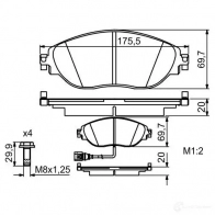 Тормозные колодки, комплект BOSCH BP1699 25217 342575 0986494704 - Изображение 7