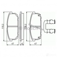 Тормозные колодки, комплект BOSCH 23993 0986494590 8379-D1261 1193483588 - Изображение 5
