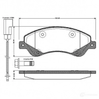 Тормозные колодки, комплект BOSCH YSN AF6 4047024257436 Ford Transit 7 (FD) Автобус 2.2 TDCi 100 л.с. 2011 – 2014 0986tb2952