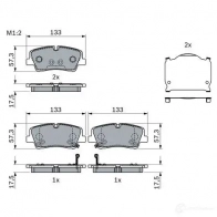 Тормозные колодки, комплект BOSCH 1437243436 T FELI 0986424430 - Изображение 3