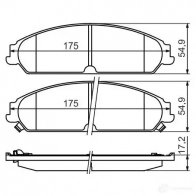 Тормозные колодки, комплект BOSCH 24164 342450 0986494483 BP1404 - Изображение 6